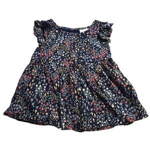Jumping Beans Mushroom Floral Design Swing Top Girls Size 3T Flutter Ruffle Slee